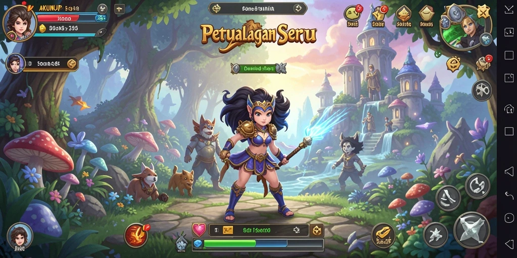 Tampilan gameplay <strong>AKUNJP</strong> yang menakjubkan dengan aksi petualangan yang seru.