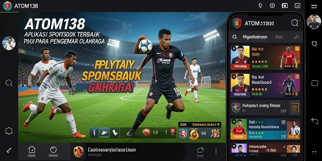 Screenshot gameplay ATOM138 yang menampilkan fitur taruhan olahraga.