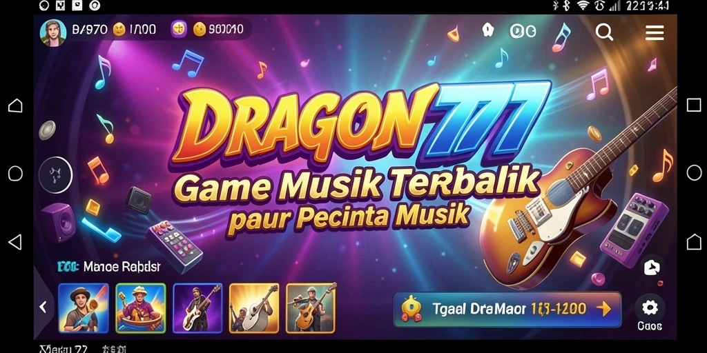 Tangkapan layar DRAGON777 menampilkan gameplay musikal yang seru.
