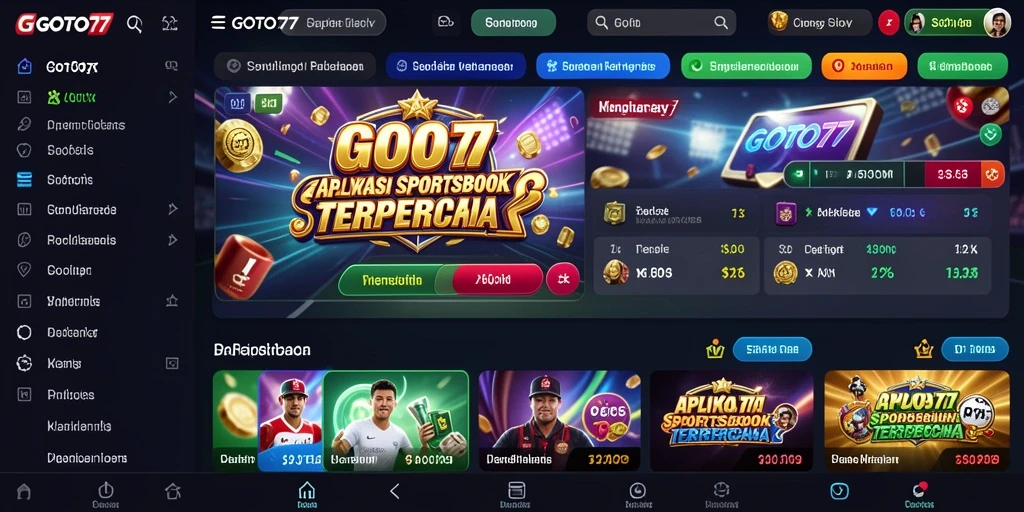 Screenshot GOTO77 menunjukkan kemudahan penggunaan aplikasi Sportsbook.