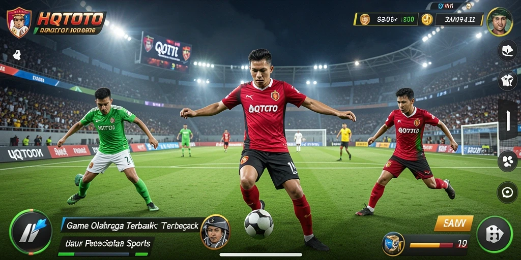 Tampilan gameplay HQTOTO yang mendebarkan dengan aksi olahraga cepat.