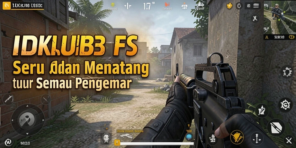 Screenshot gameplay IDKLUB yang menunjukkan aksi tembak-menembak yang intens.