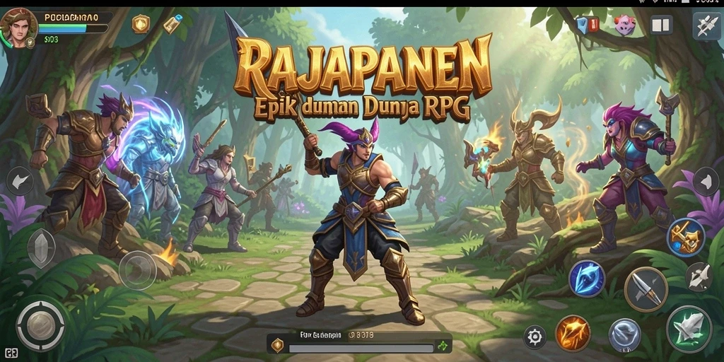 Tampilan menarik dari gameplay RAJAPANEN dalam dunia RPG yang penuh petualangan.