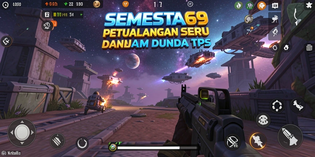 Tampilan aksi menegangkan dalam gameplay SEMESTA69.