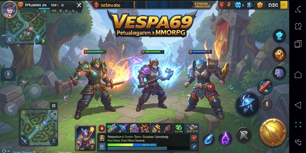 Tampilan gameplay VESPA69 yang penuh aksi dan petualangan.